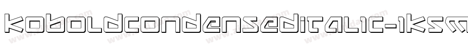 KoboldCondensedItalic-1K5M字体转换