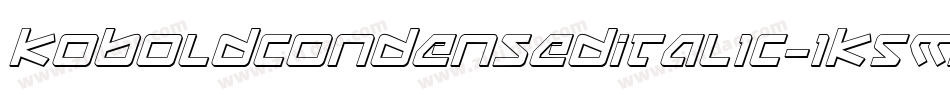 KoboldCondensedItalic-1K5M字体转换