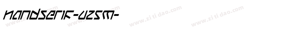 Handserif-vZ5M字体转换