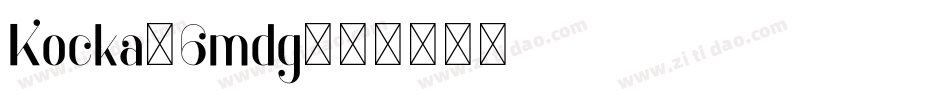 Kocka-6mdg字体转换