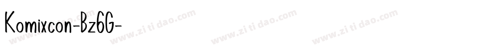 Komixcon-Bz6G字体转换