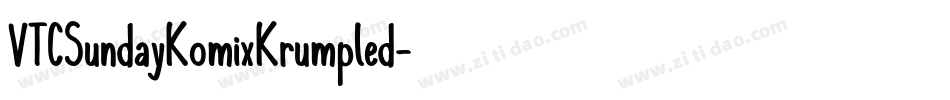 VTCSundayKomixKrumpled字体转换