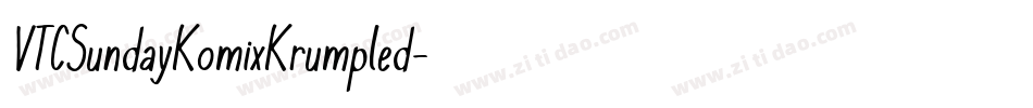 VTCSundayKomixKrumpled字体转换