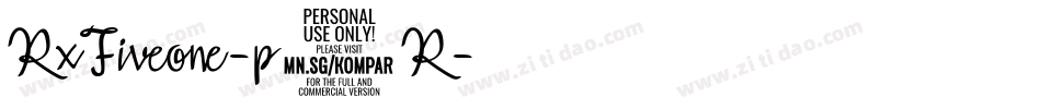 RxFiveone-p6R字体转换