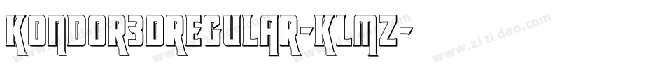 Kondor3DRegular-KLmZ字体转换