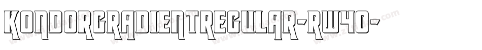 KondorGradientRegular-RW4o字体转换