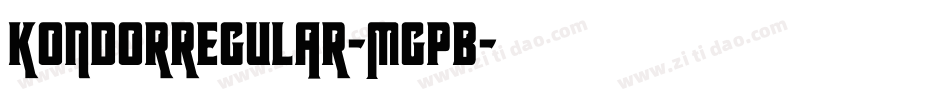 KondorRegular-MgPB字体转换