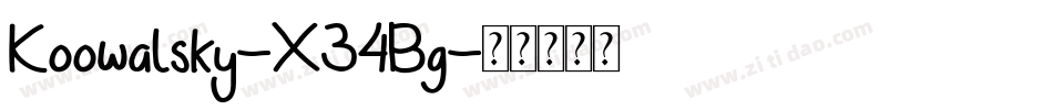 Koowalsky-X34Bg字体转换