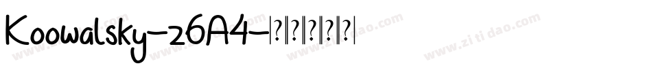 Koowalsky-z6A4字体转换