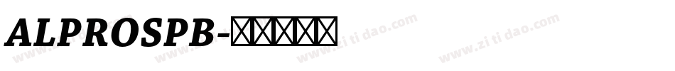 ALPROSPB字体转换