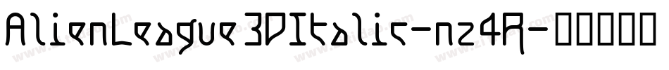 AlienLeague3DItalic-nz4R字体转换