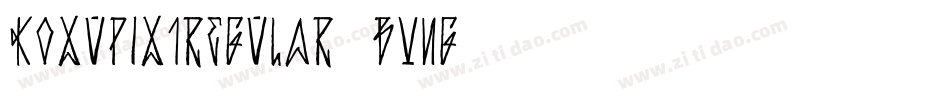 KoxuPix1Regular-BVnG字体转换