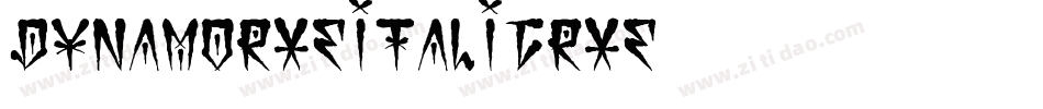 DynamoRxeItalicRXE字体转换