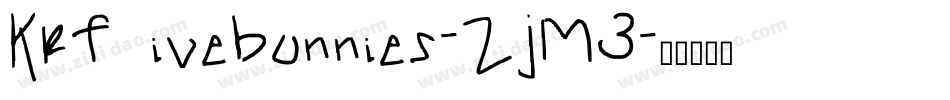 KrFiveBunnies-ZJM3字体转换