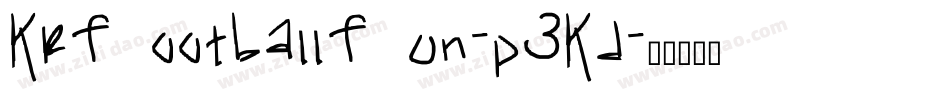 KrFootballFun-p3Kd字体转换