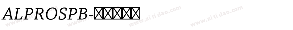 ALPROSPB字体转换