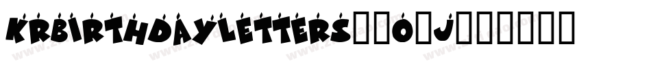 KrBirthdayLetters-9o4j字体转换