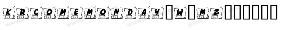 KrComeMonday-w3MZ字体转换