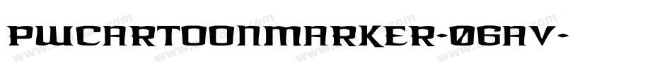 Pwcartoonmarker-06av字体转换