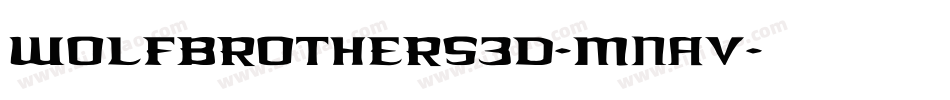 WolfBrothers3D-MnAv字体转换