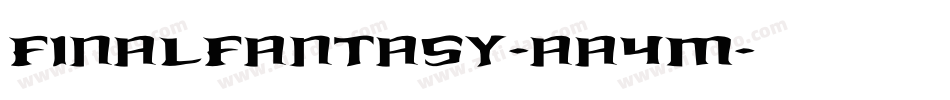FinalFantasy-aa4m字体转换