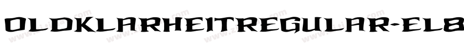 OldKlarheitRegular-el8O字体转换