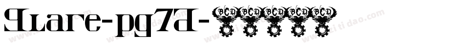 Glare-pg7D字体转换