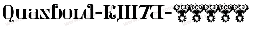 Quasbold-KW7D字体转换