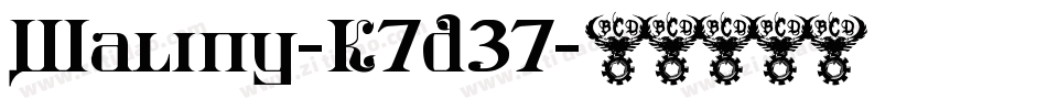 Waliny-K7d37字体转换 Waliny-K7d37字体转换