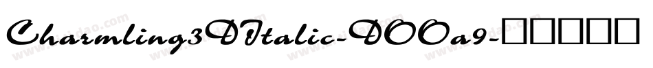 Charmling3DItalic-DOOa9字体转换