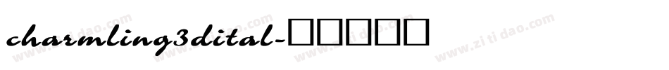 charmling3dital字体转换