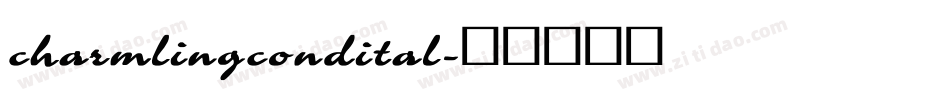 charmlingcondital字体转换