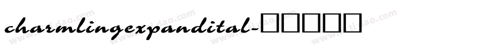 charmlingexpandital字体转换