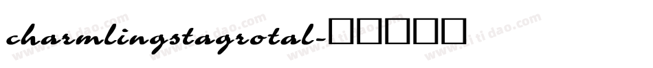charmlingstagrotal字体转换