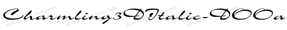 Charmling3DItalic-DOOa9字体转换