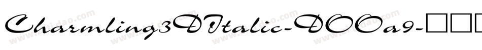 Charmling3DItalic-DOOa9字体转换