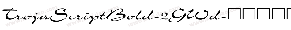 TrojaScriptBold-2GWd字体转换