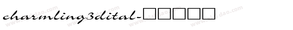 charmling3dital字体转换
