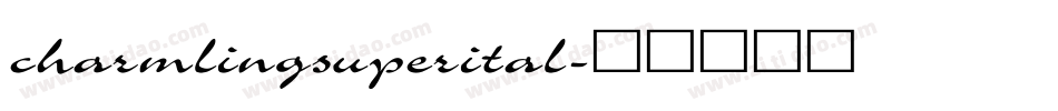 charmlingsuperital字体转换