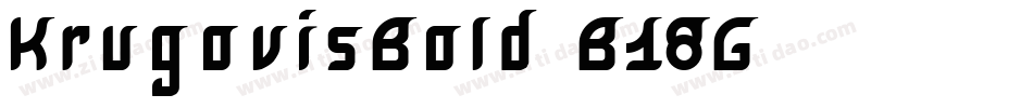 KrugovisBold-B18G字体转换
