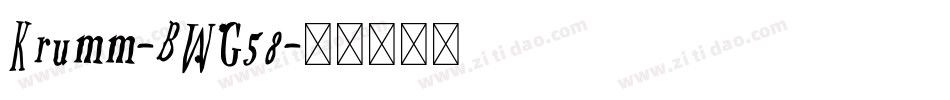 Krumm-BWG58字体转换