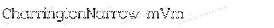 CharringtonNarrow-mVm字体转换