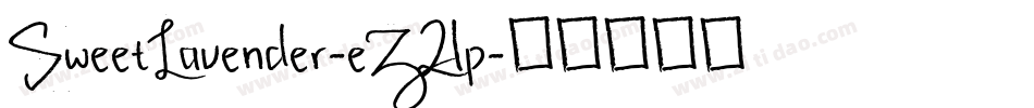 SweetLavender-eZ2lp字体转换