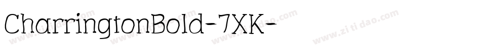 CharringtonBold-7XK字体转换