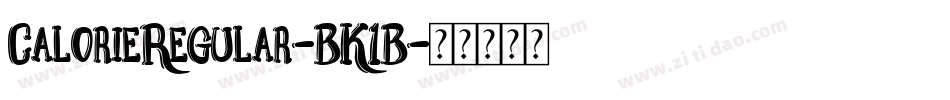 CalorieRegular-BK1B字体转换
