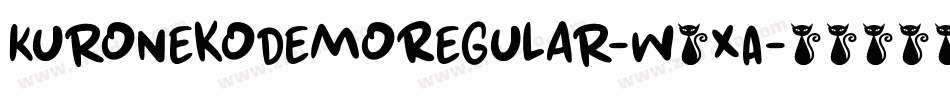 KuronekoDemoRegular-W6XA字体转换