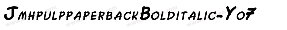 JmhpulppaperbackBolditalic-Yo7L字体转换