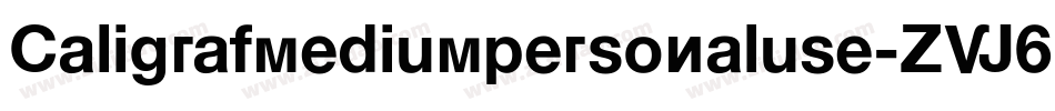 Caligrafmediumpersonaluse-ZVJ6J字体转换