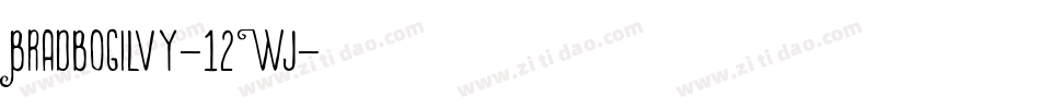 Bradbogilvy-12Wj字体转换