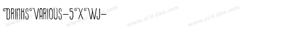 DrinksVarious-5XWj字体转换